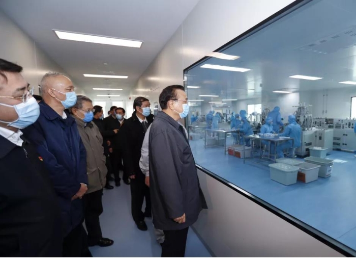 李克強專程到北京海淀督戰口罩生產