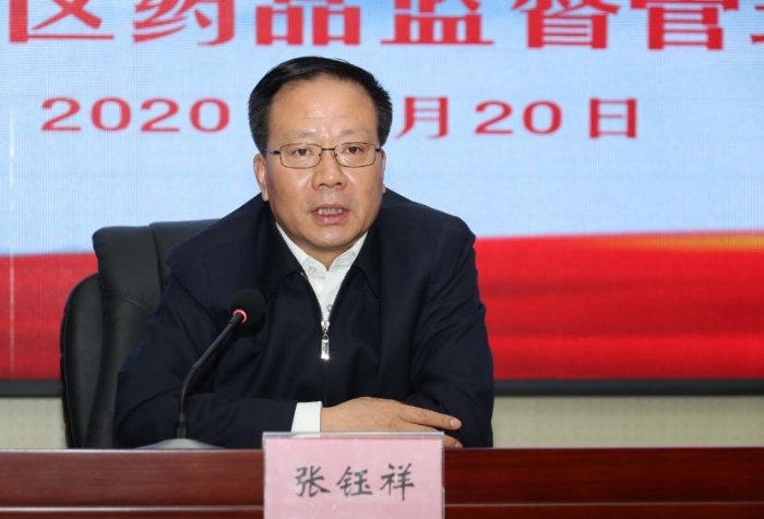 圖為張鈺祥在講話。（馬少賓 攝）