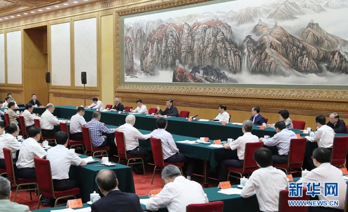 9月11日，中共中央總書記、國家主席、中央軍委主席習近平在京主持召開科學家座談會并發表重要講話。 新華社記者姚大偉 攝