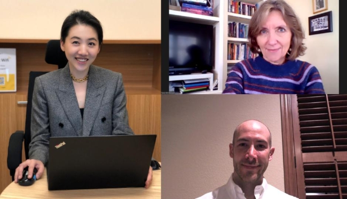 左：將門聯合創始人兼CEO高欣欣；右上：沃爾瑪全球食品安全與合規副總裁薩拉·莫提默；右下：沃爾瑪食品安全協作中心高級總監華智偉