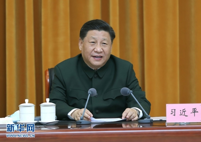 3月24日，中共中央總書記、國(guó)家主席、中央軍委主席習(xí)近平到武警第二機(jī)動(dòng)總隊(duì)視察。這是習(xí)近平發(fā)表重要講話。　新華社記者 李剛 攝
