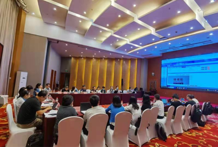 圖為技術人員研討系統建設方案。中國食品藥品檢定研究院供圖