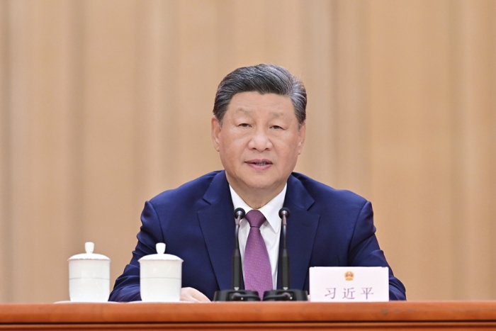 9月14日上午，中共中央、全國人大常委會在北京人民大會堂隆重舉行慶祝全國人民代表大會成立70周年大會。中共中央總書記、國家主席、中央軍委主席習(xí)近平出席會議并發(fā)表重要講話。 新華社記者 翟健嵐 攝